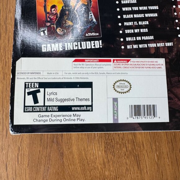 GUITAR HERO III 3 Nintendo Wii Legends Of Rock Bundle Game & Controller Box EUC - Picture 4 of 13